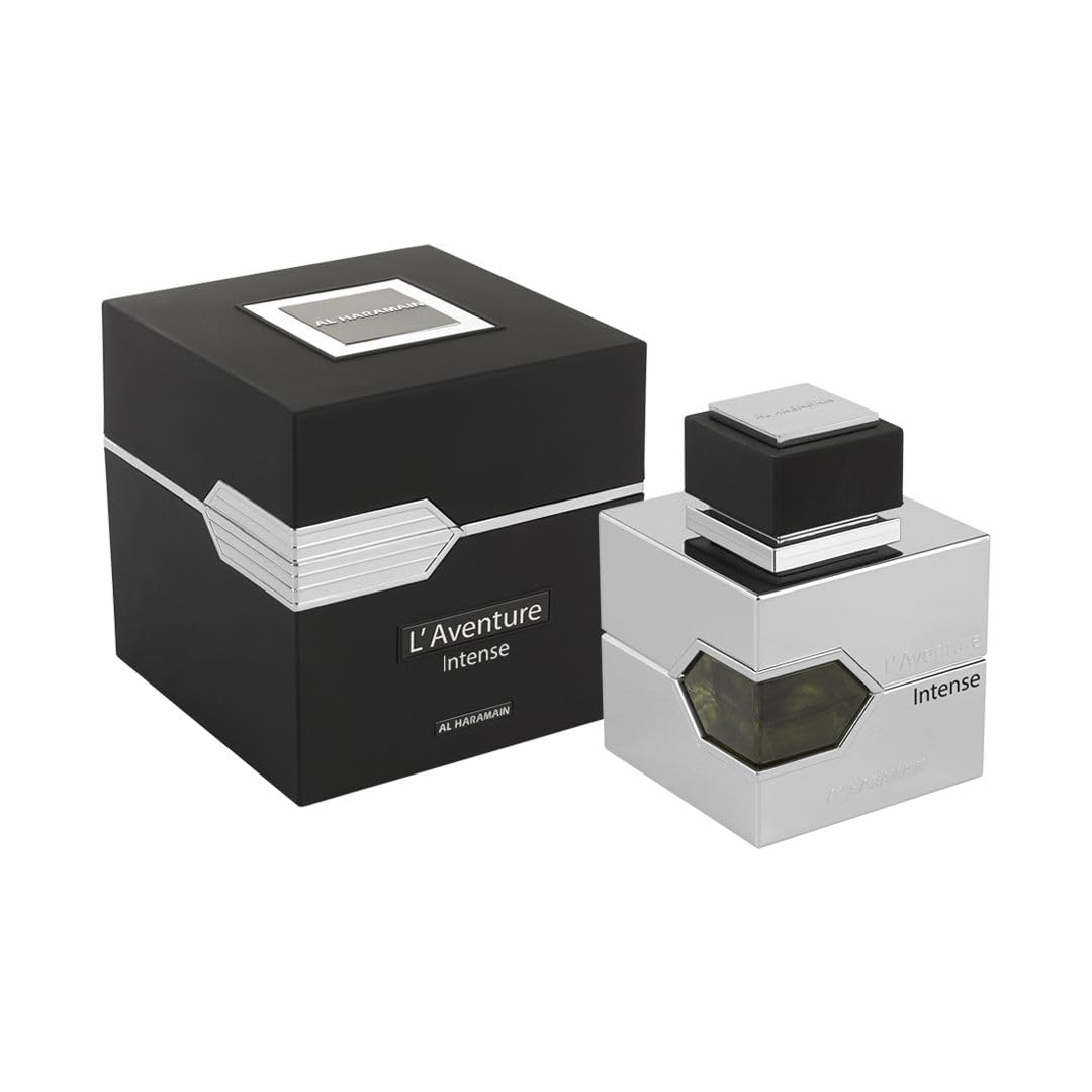 Al Haramain L'Aventure Intense Eau de Parfum with fragrance notes