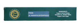 AL HASNAYN henna cone applied on hair for colouring