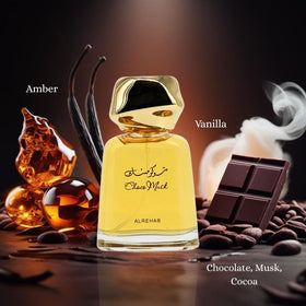 Al-Rehab Choco Musk Eau de Parfum bottle with minimalist packaging