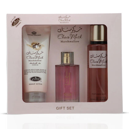 Al-Rehab Choco Musk Marshmallow 3-Piece Gift Set front view