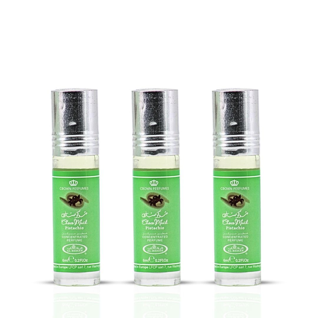 Al-Rehab Choco Musk Pistachio Perfume Oil Roll-On 6ml front view