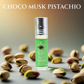 Al-Rehab Choco Musk Pistachio Perfume Oil Roll-On 6ml with other scents