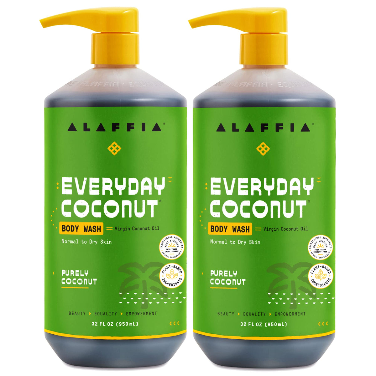 Alaffia Everyday Coconut Body Wash 32 Oz front view