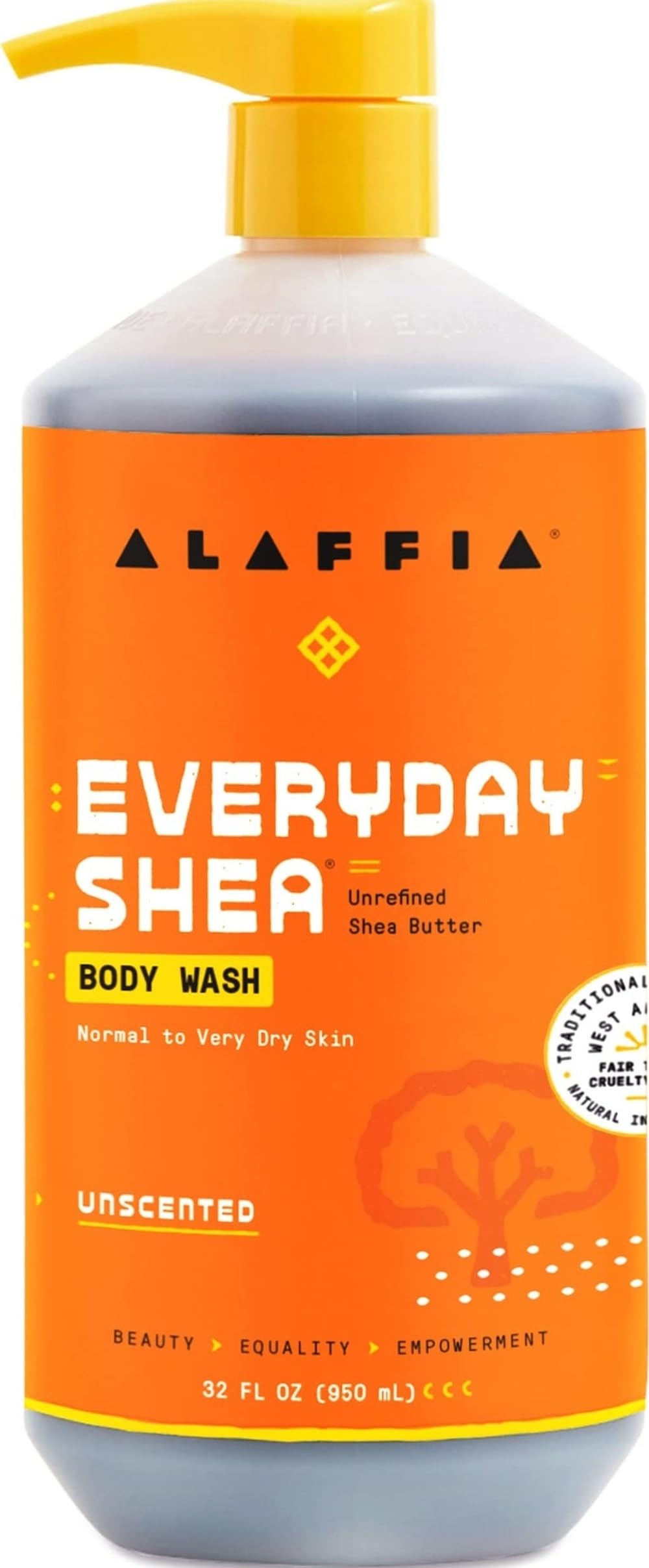 Alaffia EveryDay Shea Body Wash 32 fl oz front view