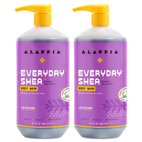 Alaffia Everyday Shea Lavender Body Wash 2-Pack front view
