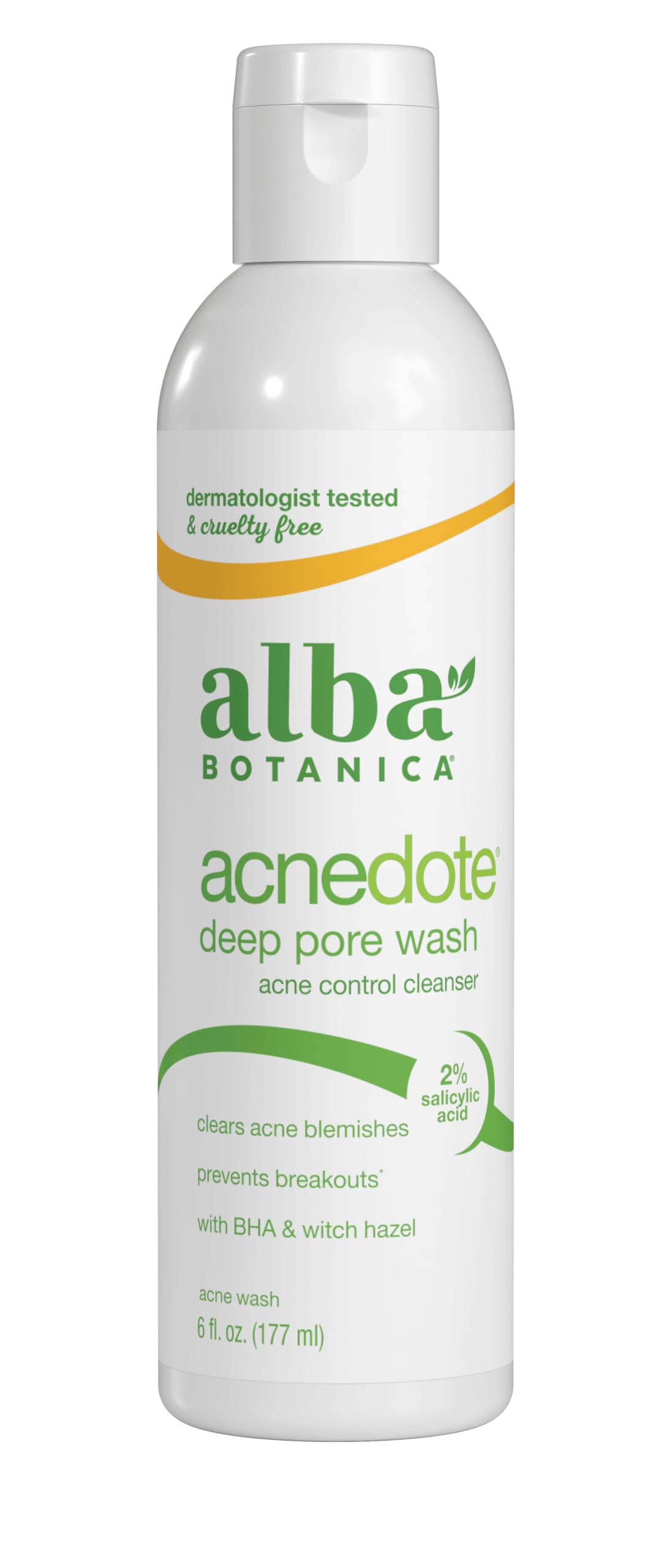 Alba Botanica Acnedote Deep Pore Wash 6 oz front view