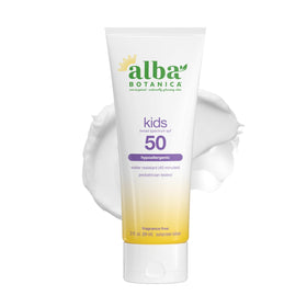 Alba Botanica Kids Sunscreen Lotion SPF 50 3 fl oz tube front view
