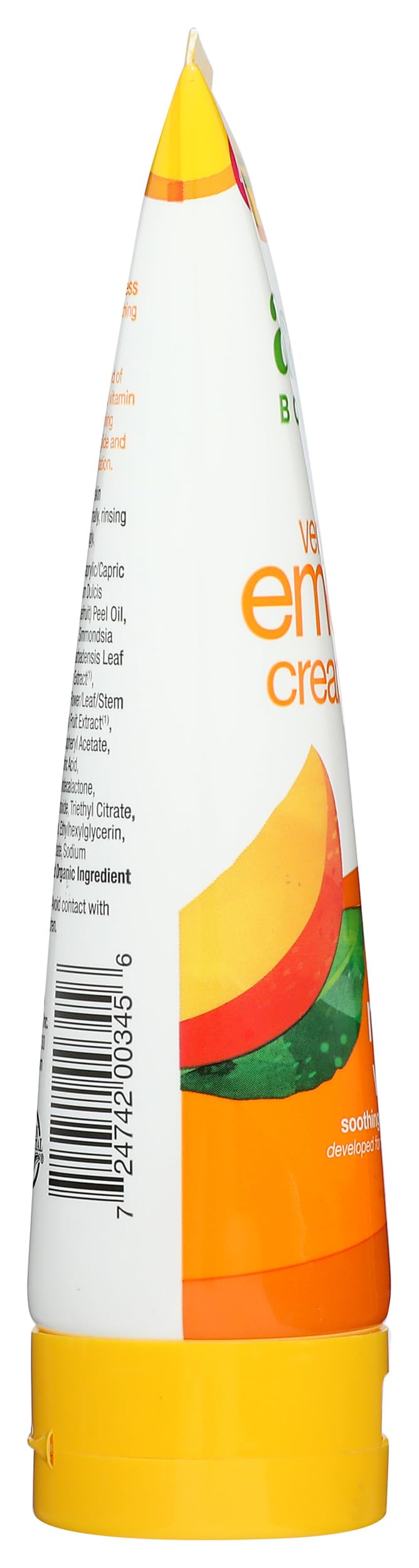 Alba Botanica Mango Vanilla Cream Shave on a bathroom shelf
