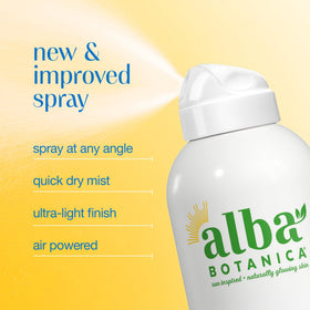 Alba Botanica Sensitive Sunscreen Spray SPF 70 back view