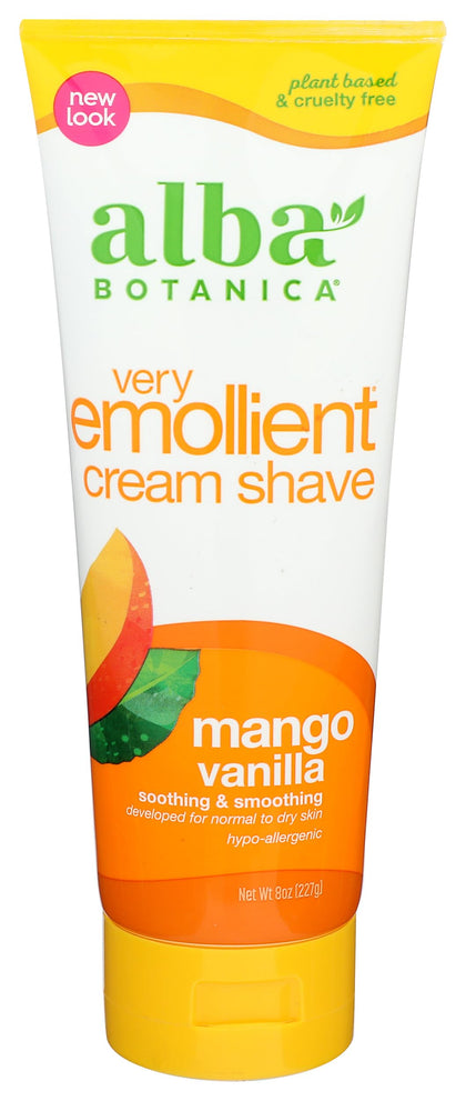 Alba Botanica Very Emollient Mango Vanilla Cream Shave front view