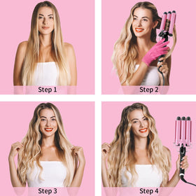 Aleath 3 Barrel Curling Iron packaging display
