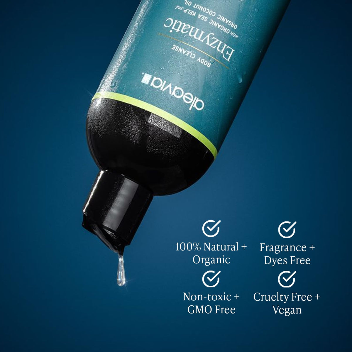 Aleavia Body Cleanse 16 Oz. back view showing ingredients