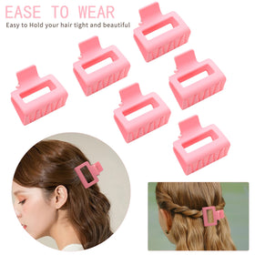 Alemaky pink claw clips showing matte finish