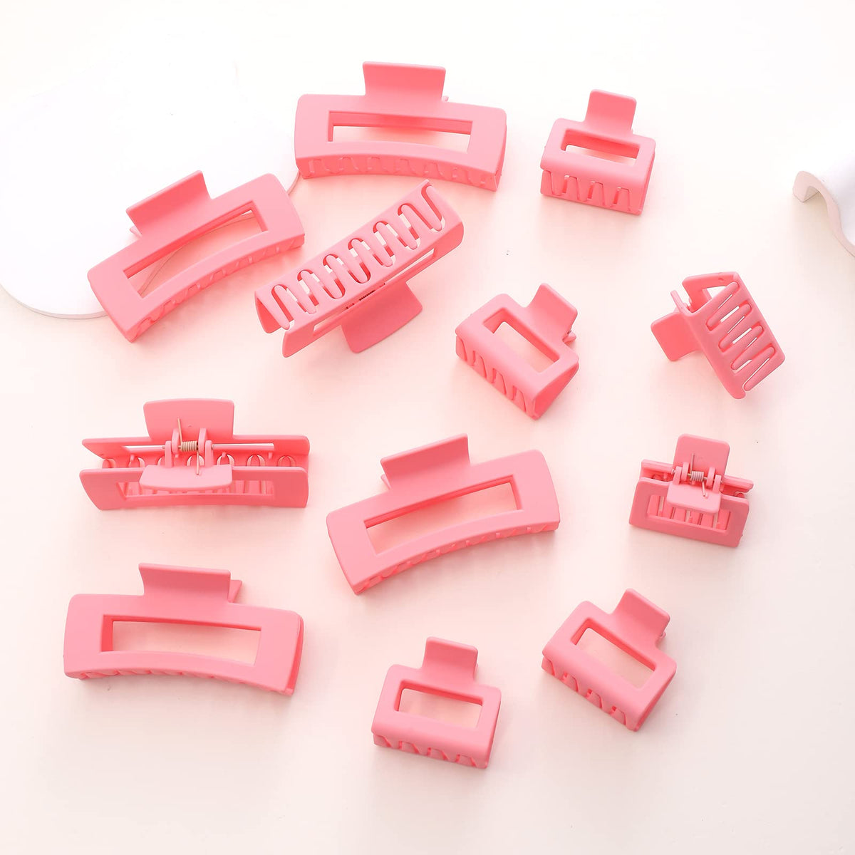 Alemaky small pink square claw clip 2 inches