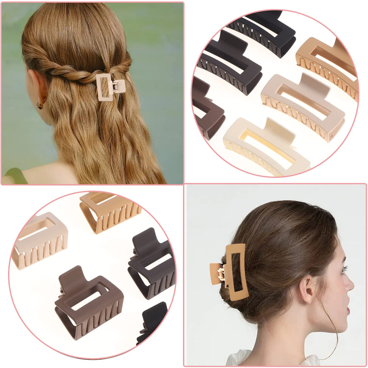 Alemaky square claw clips arranged in a gift box