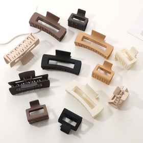 Alemaky square claw clips in use with styled hair