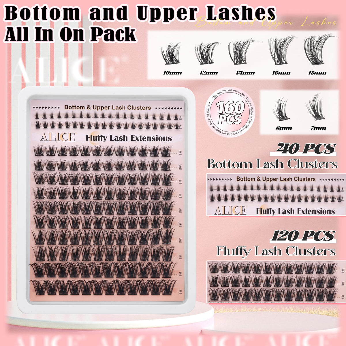 ALICE CD-Curly Individual Lashes close-up