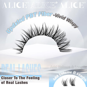 ALICE Lash Clusters applied on model's eyes