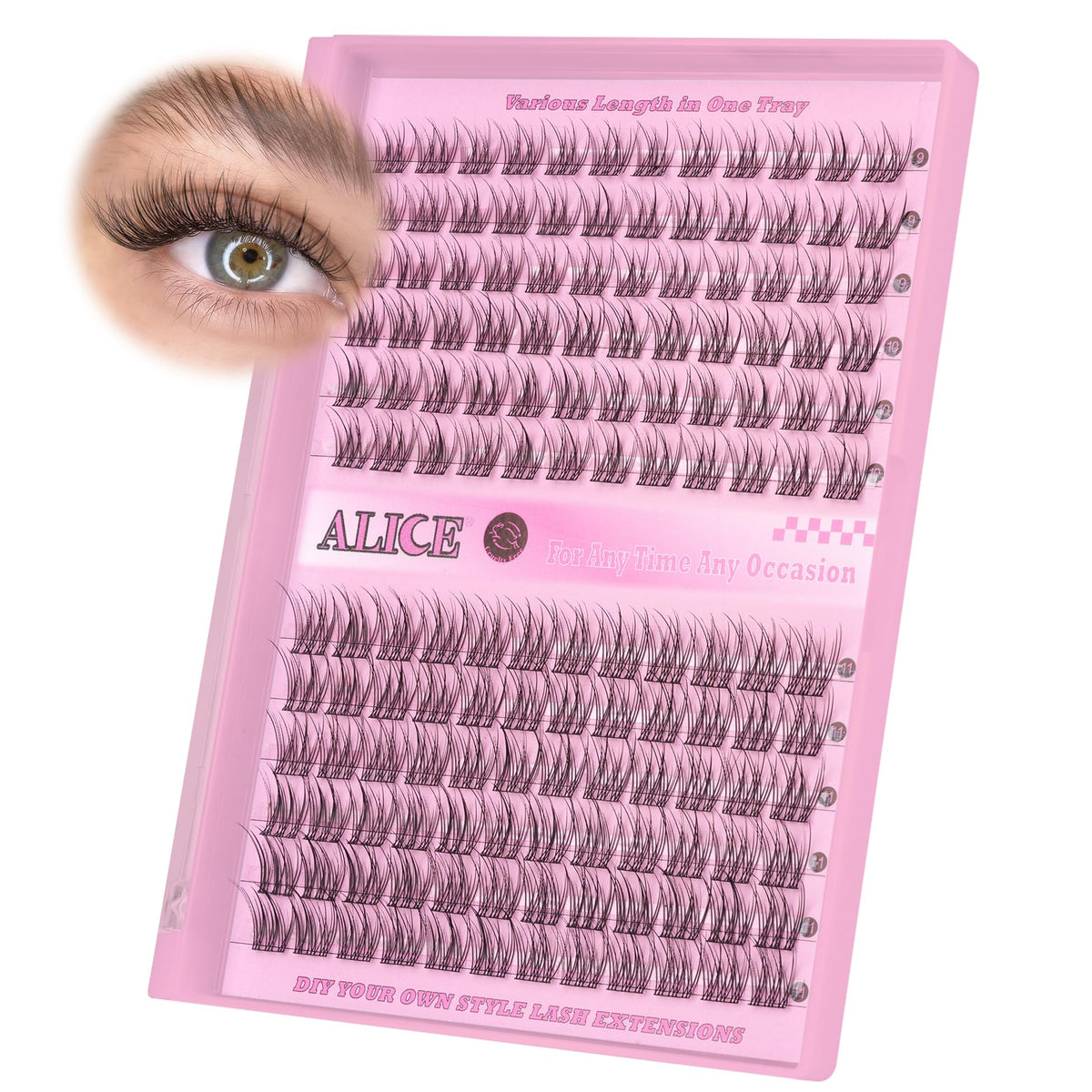 ALICE lash clusters in packaging with clear instructions