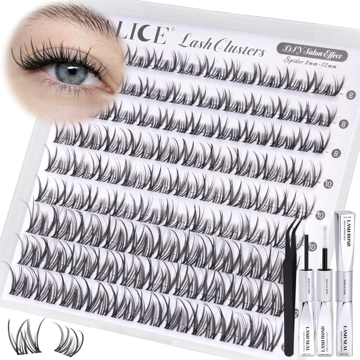 ALICE lash clusters in various styles and lengths