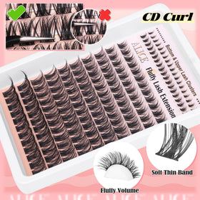 ALICE Lash Clusters Kit open with lashes arranged
