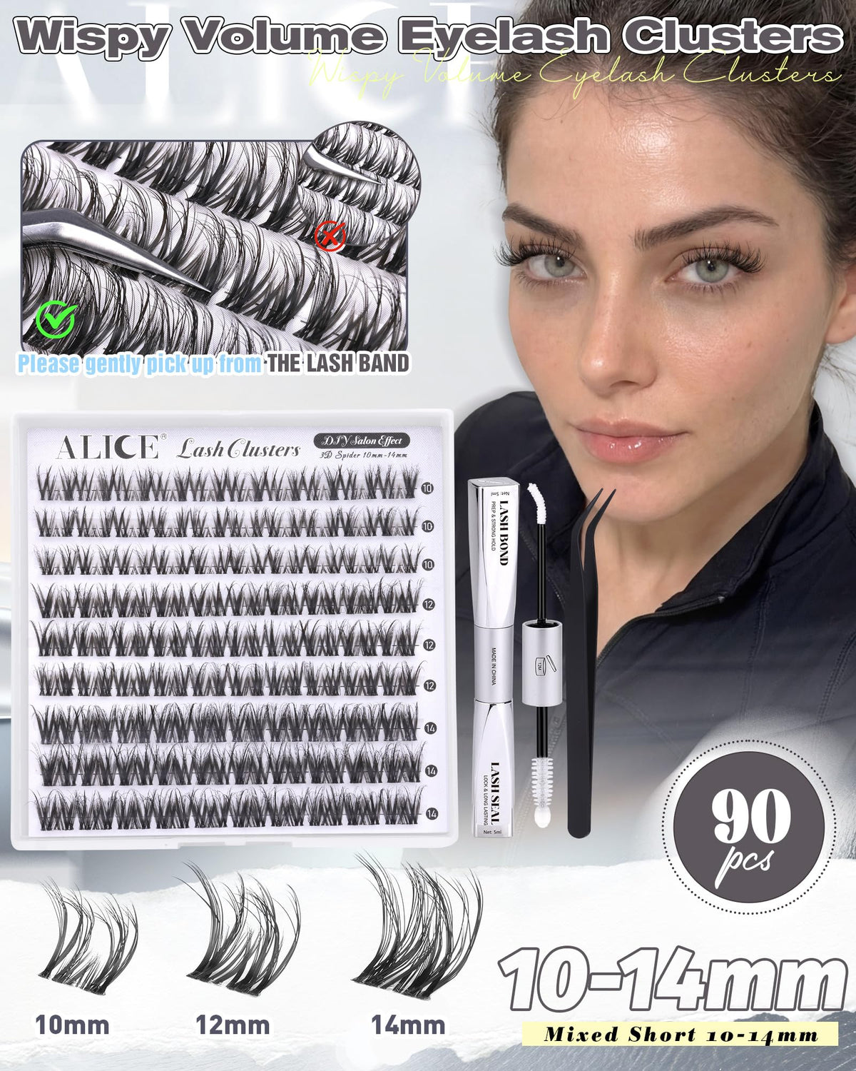 ALICE Lash Clusters Kit packaging front view