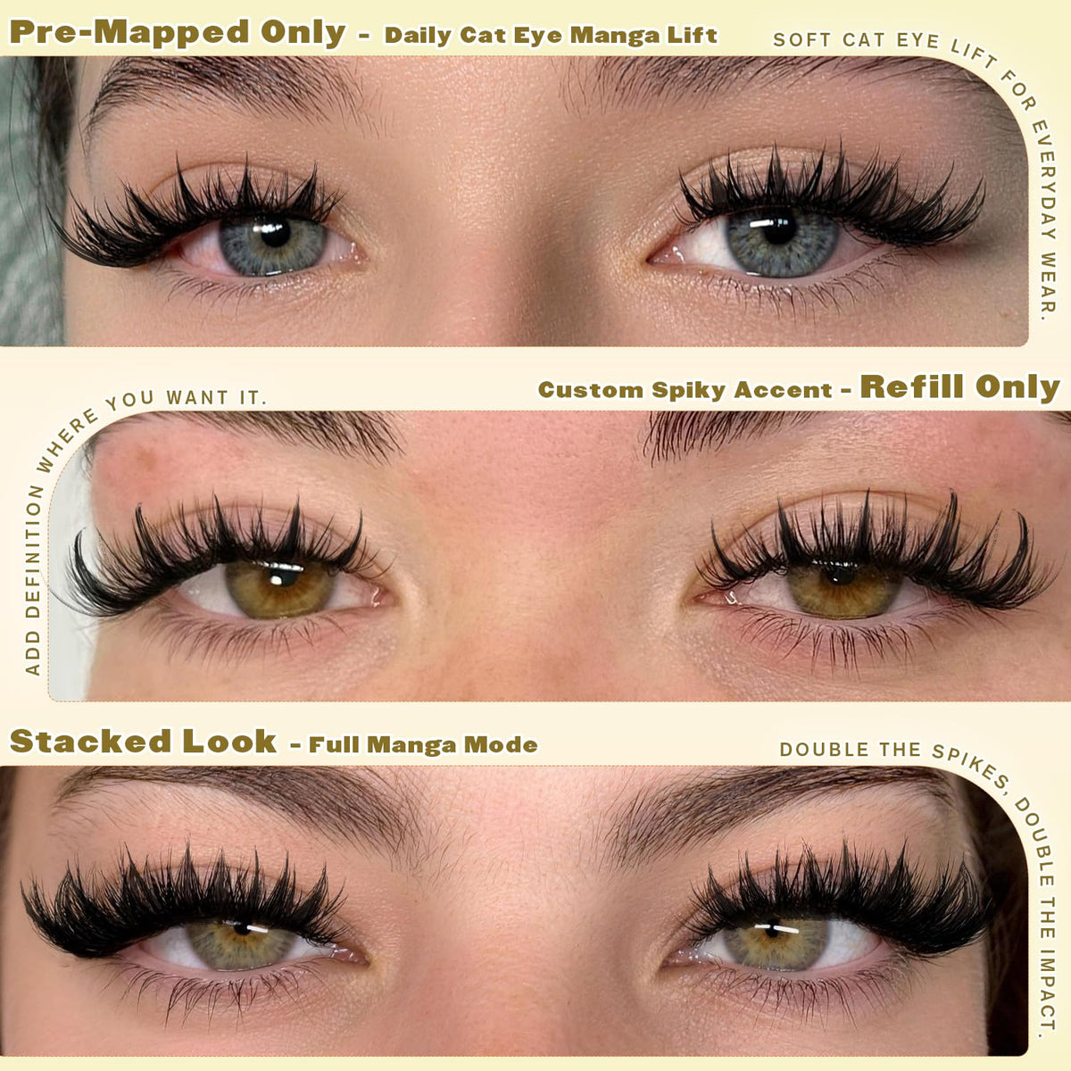 ALICE Lash Clusters on model showcasing natural look
