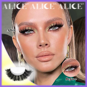 ALICE lash clusters showing natural wispy texture