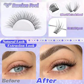 ALICE Natural Lash Clusters showing ultra-thin band
