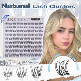 ALICE Natural Short Lash Clusters close-up of lash clusters