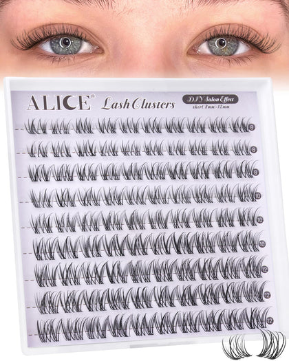 ALICE Natural Short Lash Clusters front view packaging