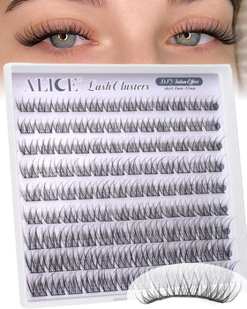 ALICE Natural Short Lash Clusters front view with packaging