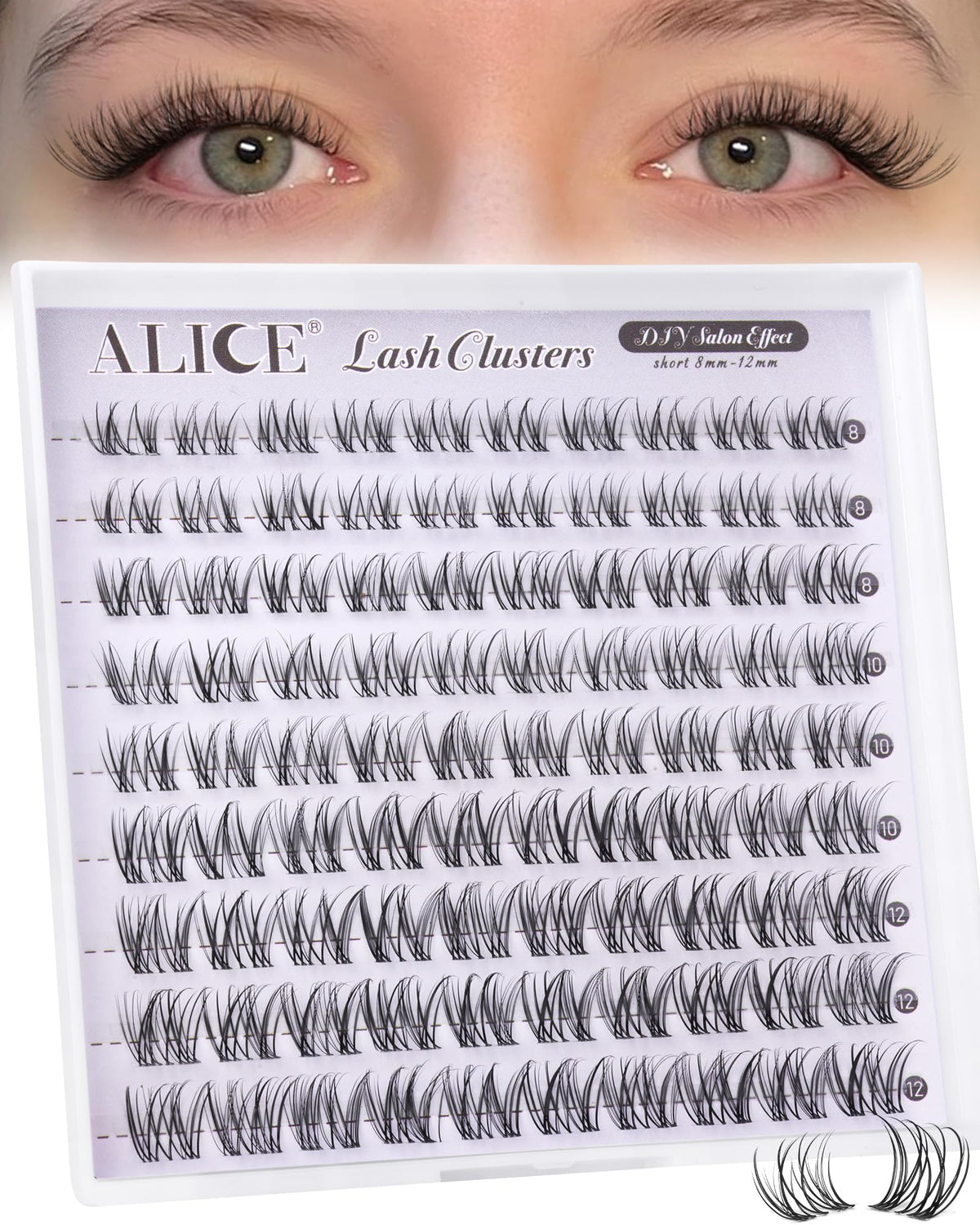 ALICE Natural Short Lash Clusters lifestyle shot