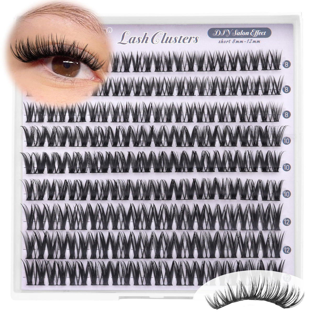 ALICE Short Lash Clusters 8-12mm lifestyle shot