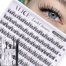 ALICE Spider Lash Clusters Kit with various lash lengths