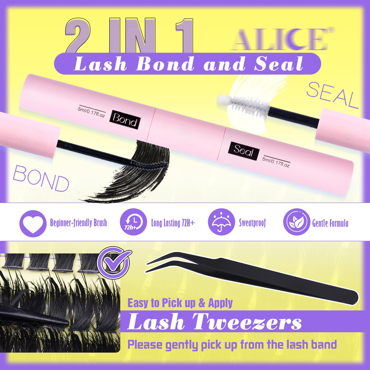 ALICE Thick Lash Clusters Kit packaging