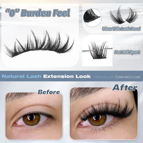 ALICE Wispy Eyelash Clusters in use on model's eyes