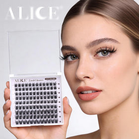 ALICE Wispy Eyelash Clusters with individual lashes laid out