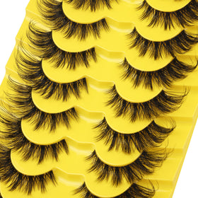ALICROWN Cat Eye False Eyelashes close-up of clear band