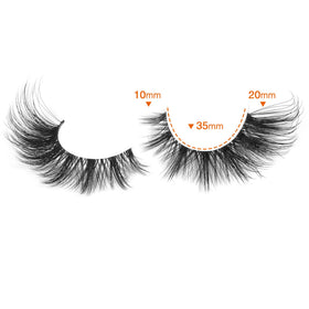 ALICROWN Cat Eye False Eyelashes displayed on a makeup table