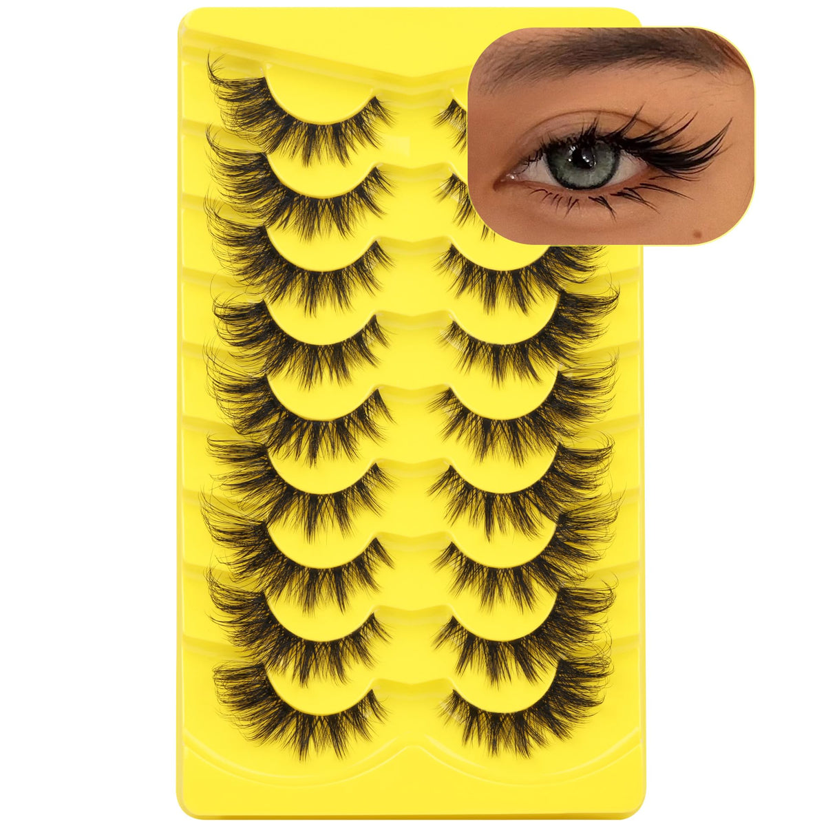 ALICROWN Cat Eye False Eyelashes in a beauty routine