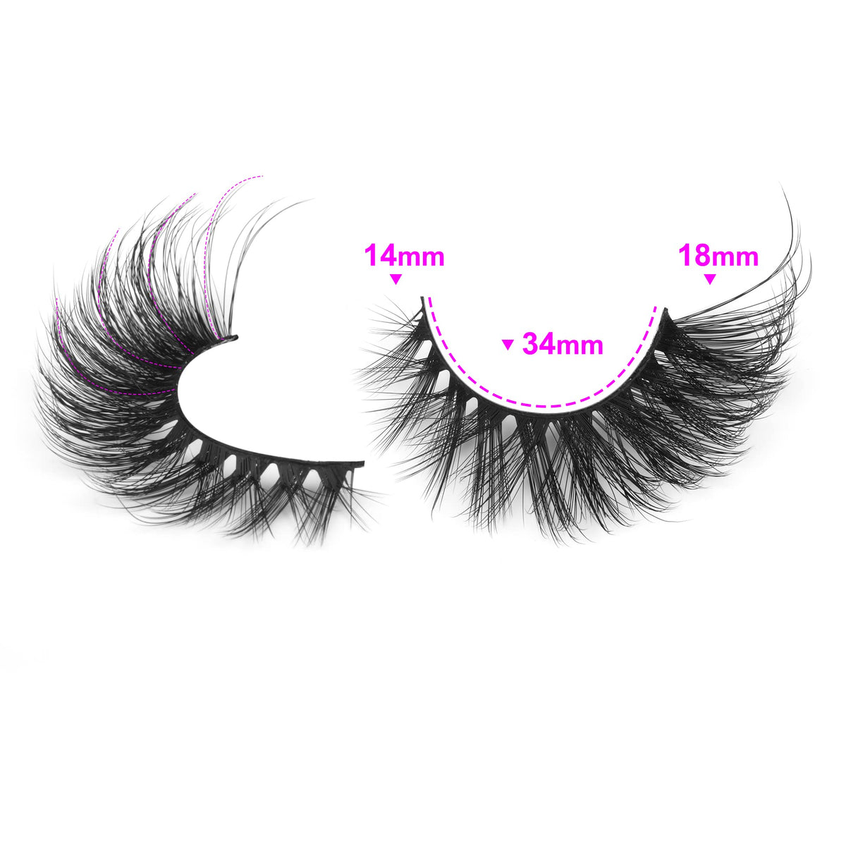 ALICROWN False Eyelashes flexible lash band detail