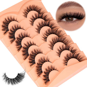 ALICROWN False Eyelashes packaging with 7 pairs displayed