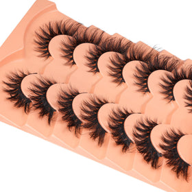 ALICROWN False Eyelashes worn on model showcasing cat eye effect