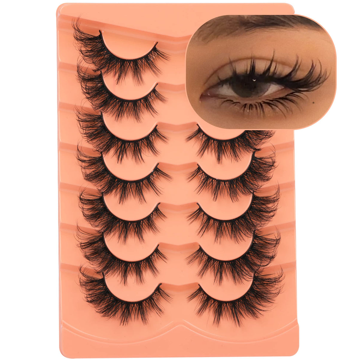 ALICROWN Fox Eye False Eyelashes 7 pairs packaging front view