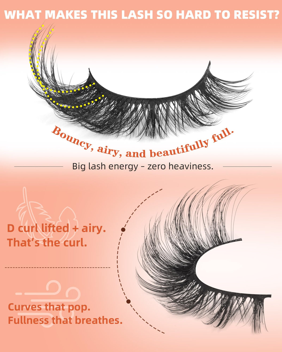 ALICROWN Fox Eye False Eyelashes model wearing lashes