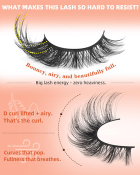 ALICROWN Fox Eye False Eyelashes model wearing lashes
