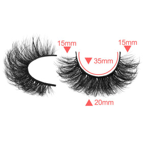 ALICROWN HAIR 20MM false eyelashes on model