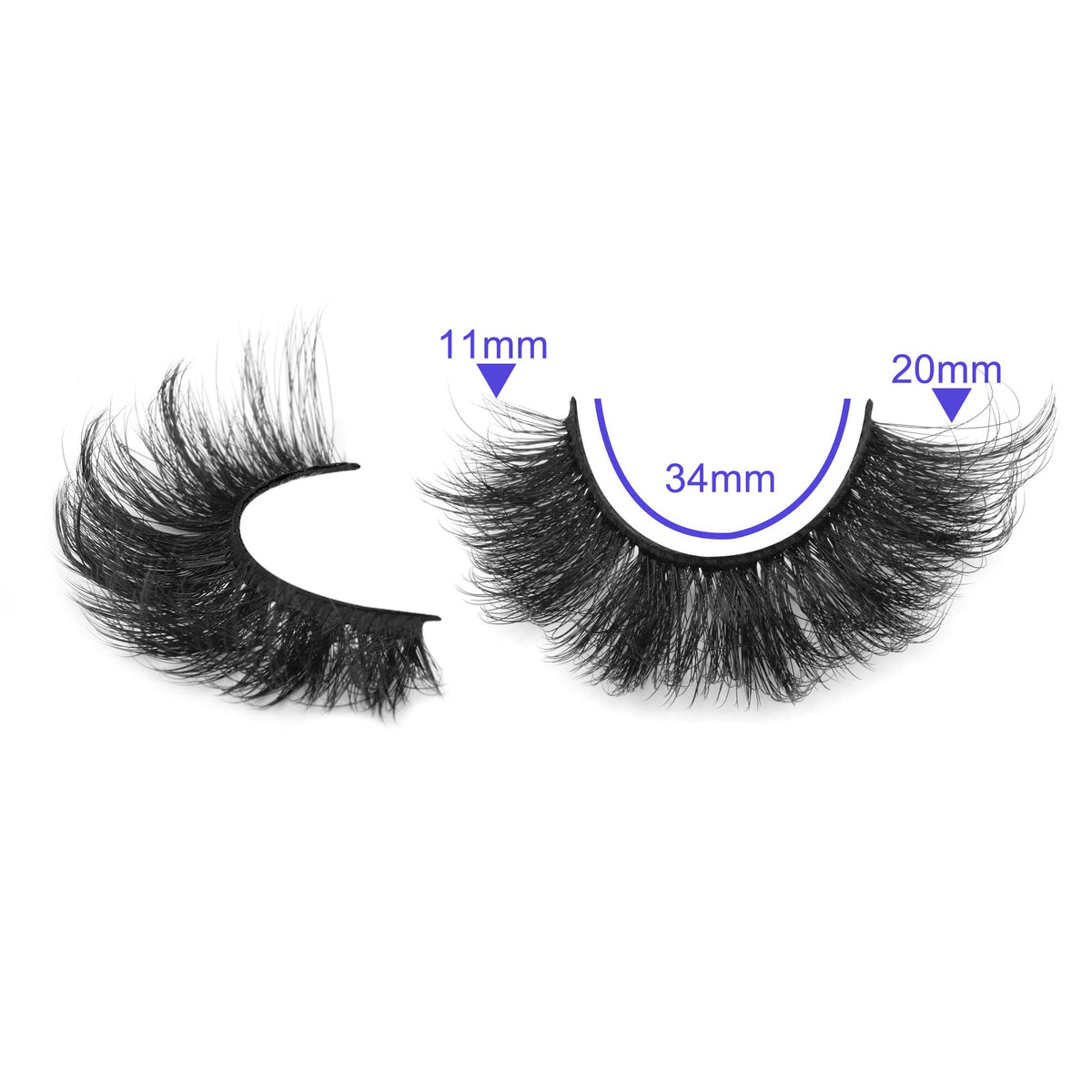 ALICROWN HAIR 20MM false eyelashes with makeup look