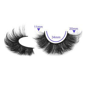 ALICROWN HAIR 20MM false eyelashes with makeup look